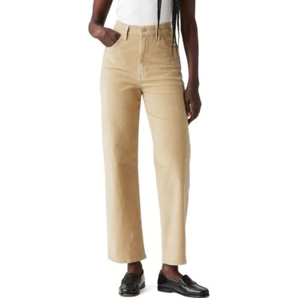 Levi's Ribcage Ankle Straight Corduroy Jeans Sz 31 Classic Minimalist Casual